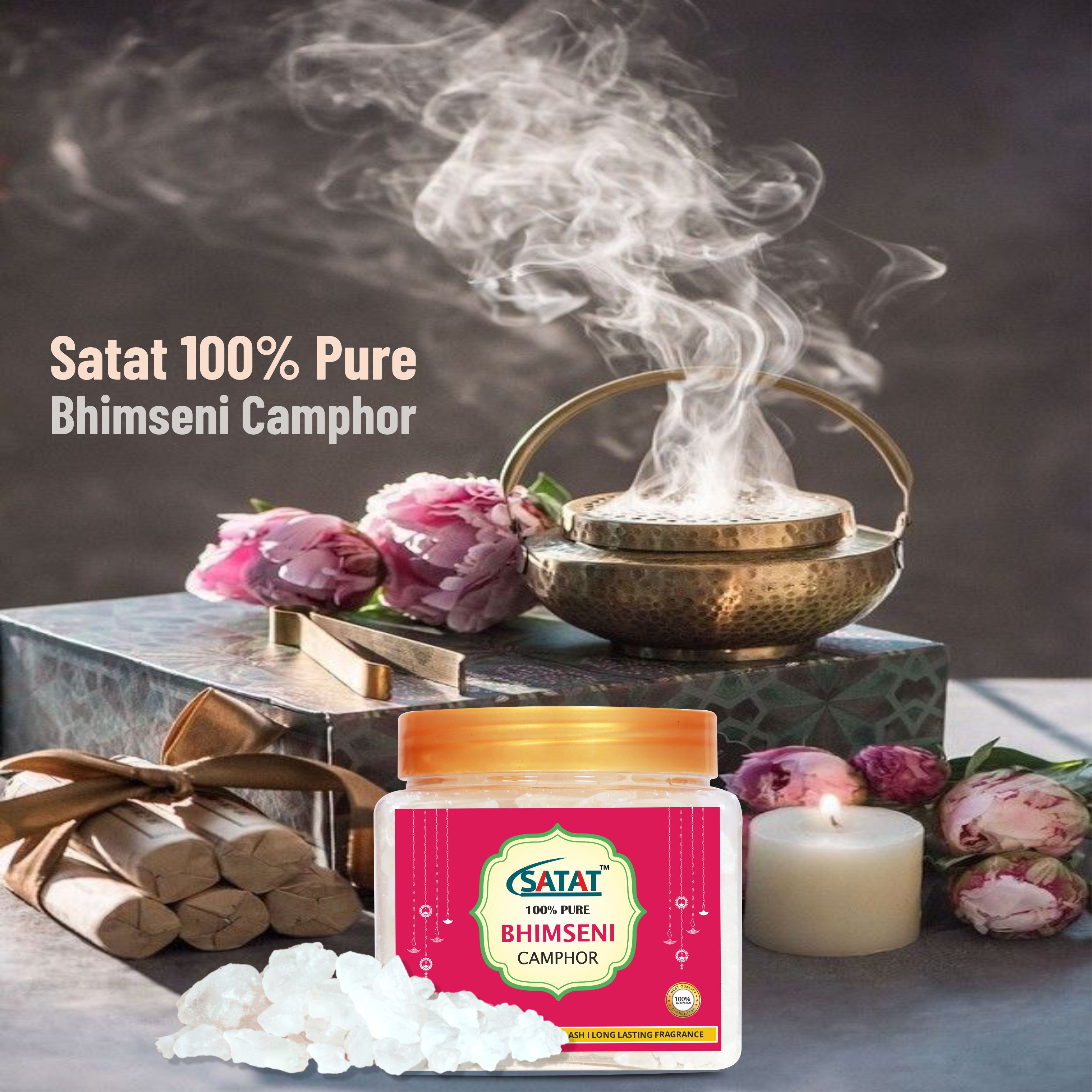 SATAT 100% Pure Bhimseni Camphor