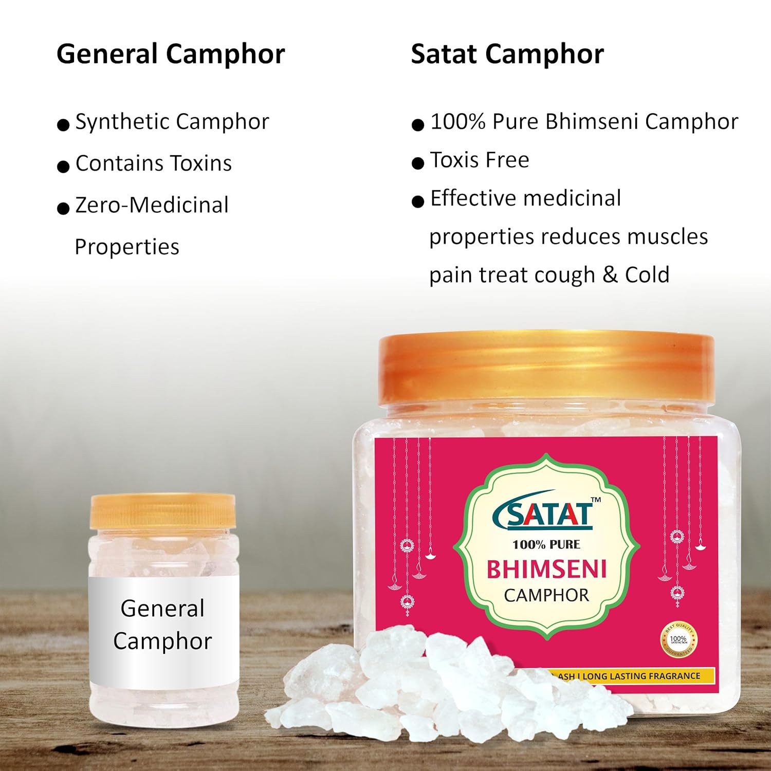Buy 100% Pure Bhimseni Camphor | Natural Kapoor for Pooja & Meditation