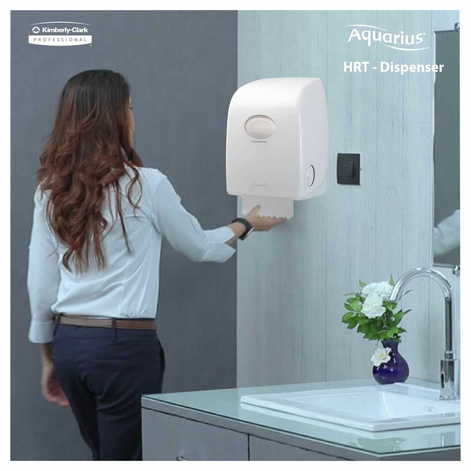 Kimberly Clark Aquarius Hand Roll Towel (HRT Roll) Dispenser, 69590 (Pack of 1)