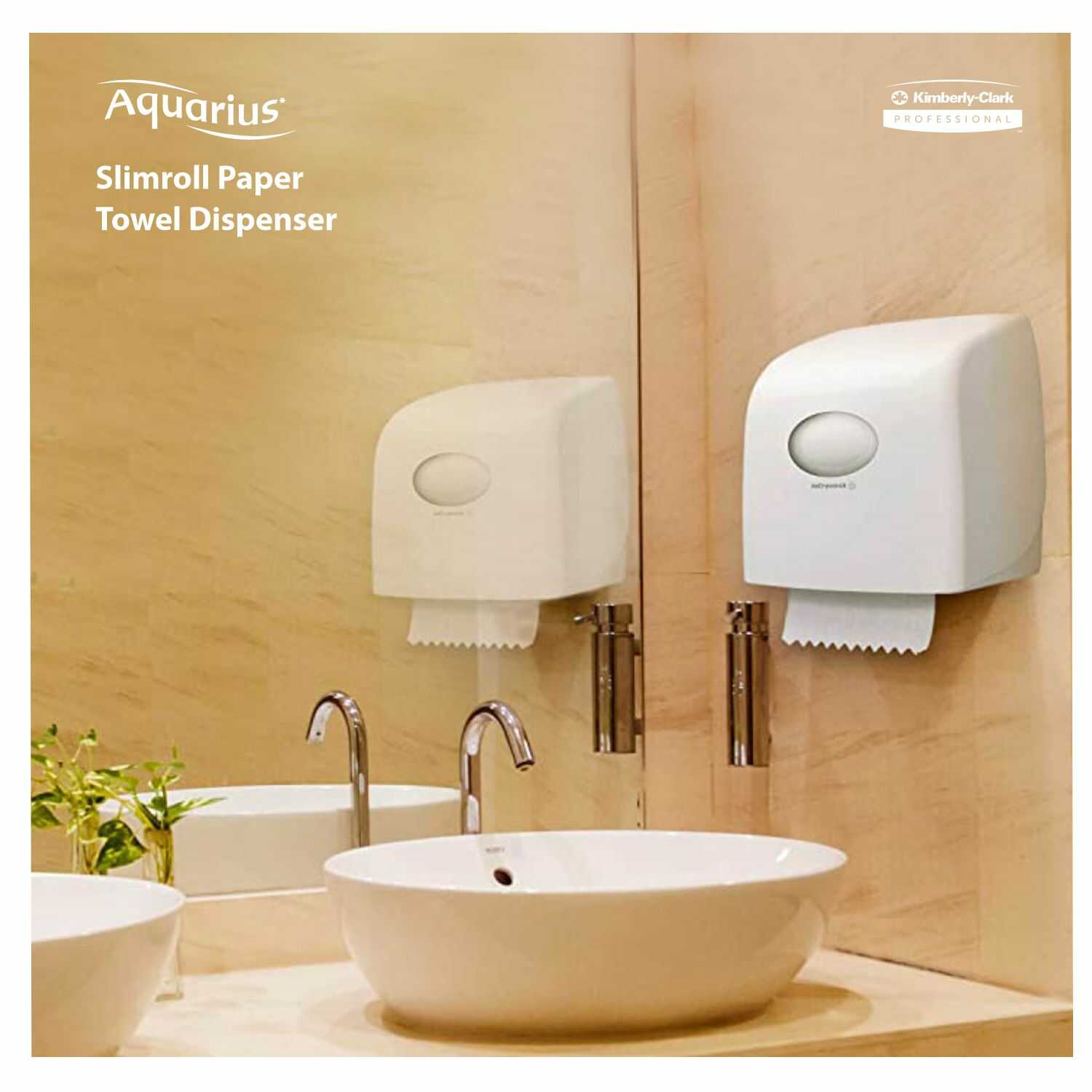 Kimberly Clark Aquarius Slimroll Hand Towel Dispenser, 69530 (Pack of 1)