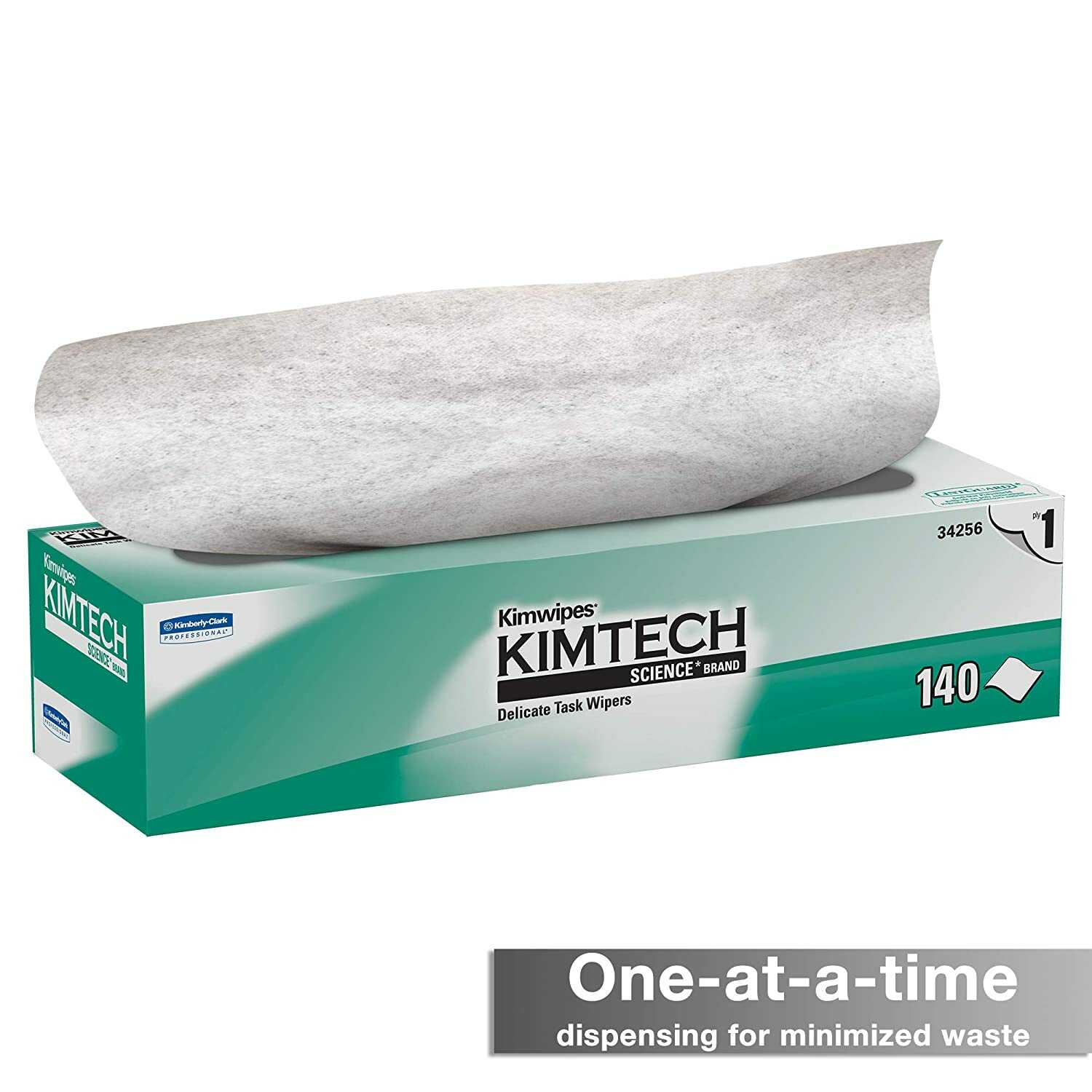 KIMTECH SCIENCE* KIMWIPES* Delicate Task Wipers / Pop-Up Box / 37 cm x 42 cm, 34256 (Pack of 15)