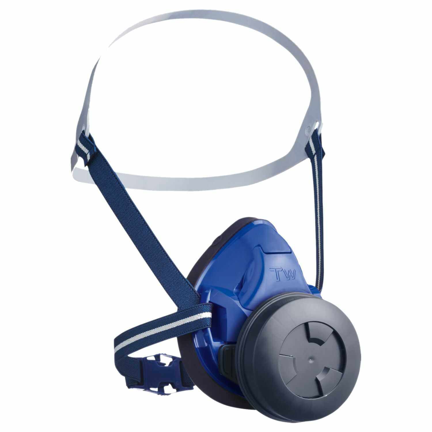 Shigematsu TW01SC Reusable Half Face Gas Respirator, Blue, Medium 11901, Pack of 1 (Cartridge not Inclueded)