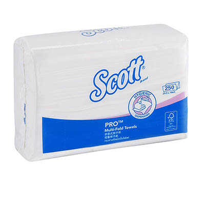 Kimberly Clark* Scott* Multifold Hand Towels, 28610 (Pack of 16/Case, 250 Sheets/Pack, Total 4000 Sheets)