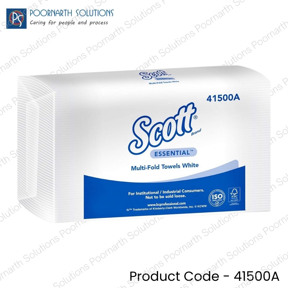 Kimberly Clark* Scott* Essential  Multifold Hand Towels, 41500A  ( Pack of 56/Case, 200 Sheets/Pack, Total 11,200 Sheets )
