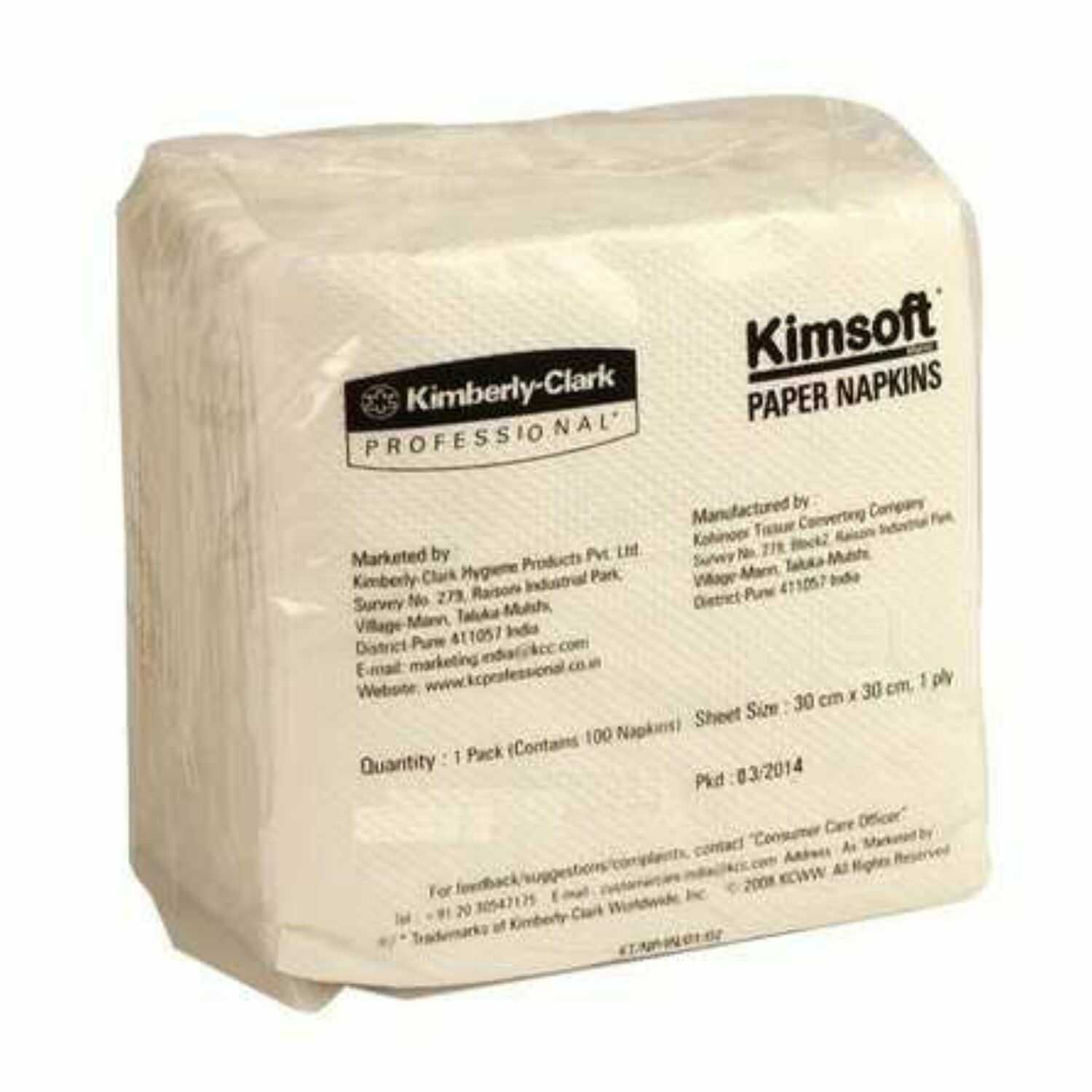 Kimberly Clark* Kimsoft® Paper Napkin, 1082 (Pack of 60 Pkt/Case, 100 Napkins/Pkt, Total 6000 Napkins)