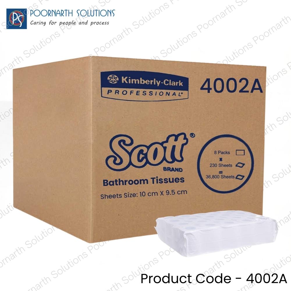 Kimberly Clark* Scott Economical Bathroom Tissue Roll, 4002A (Pack of 200 Rolls/Case, 200 Sheets/Pack, Total 40,000 Sheets )