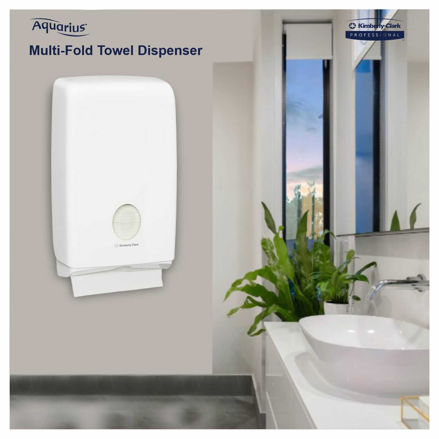 Kimberly Clark Aquarius Compact Fold (C Fold) Hand Towel Dispenser, 70240 (Pack of 1)