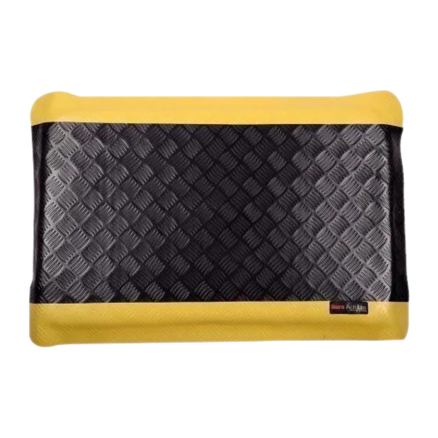 Duro Active PVC Anti Fatigue Mat – 2 feet X 3 feet  Black and Yellow (Pack of 1)