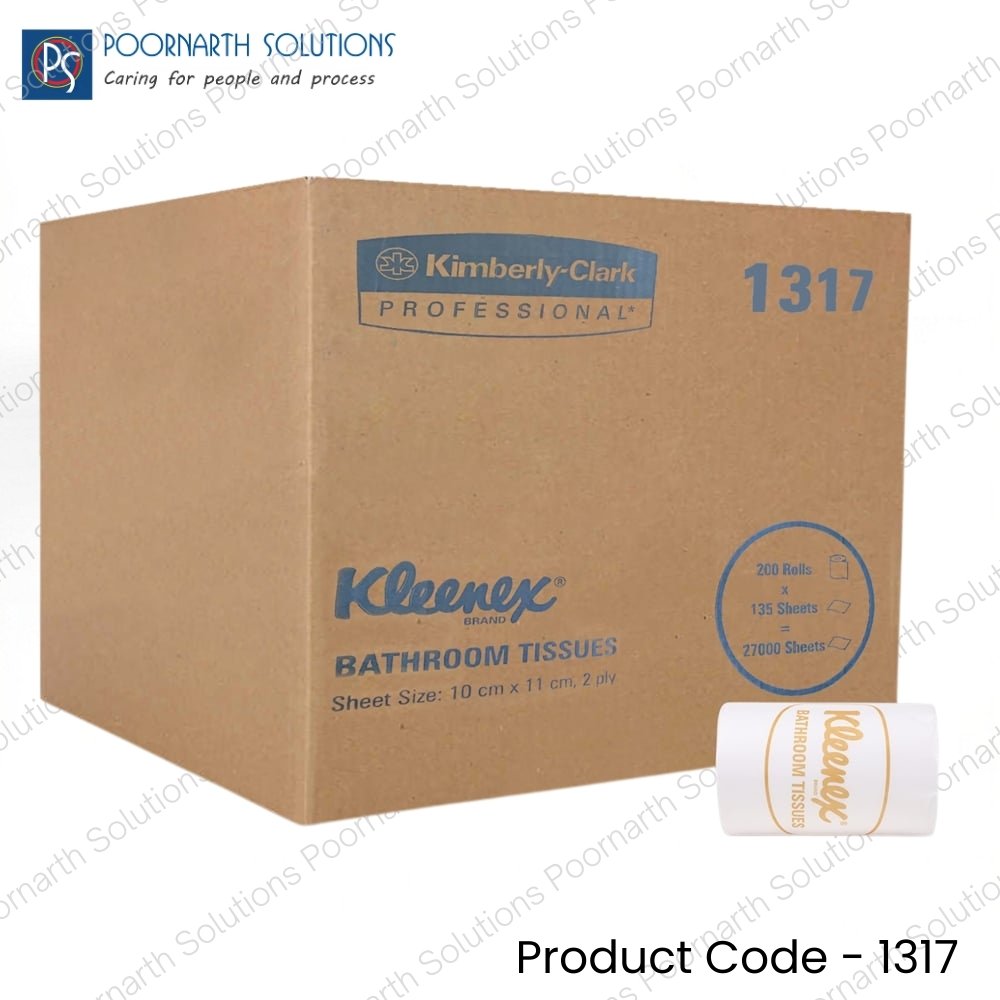 Kleenex® Toilet Tissue Rolls (1317) – 2-Ply Embossed, 200 Rolls / Case, 135 Sheets / Roll (27,000 Sheets Total)