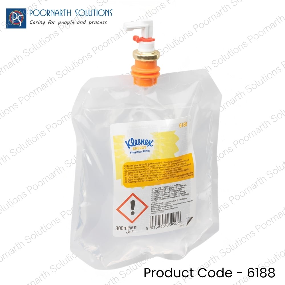 Kleenex® Botanics Aircare Refill (6188) – Energy Fragrance, 6 × 300 ml (1,800 ml total) | Kimberly-Clark Professional