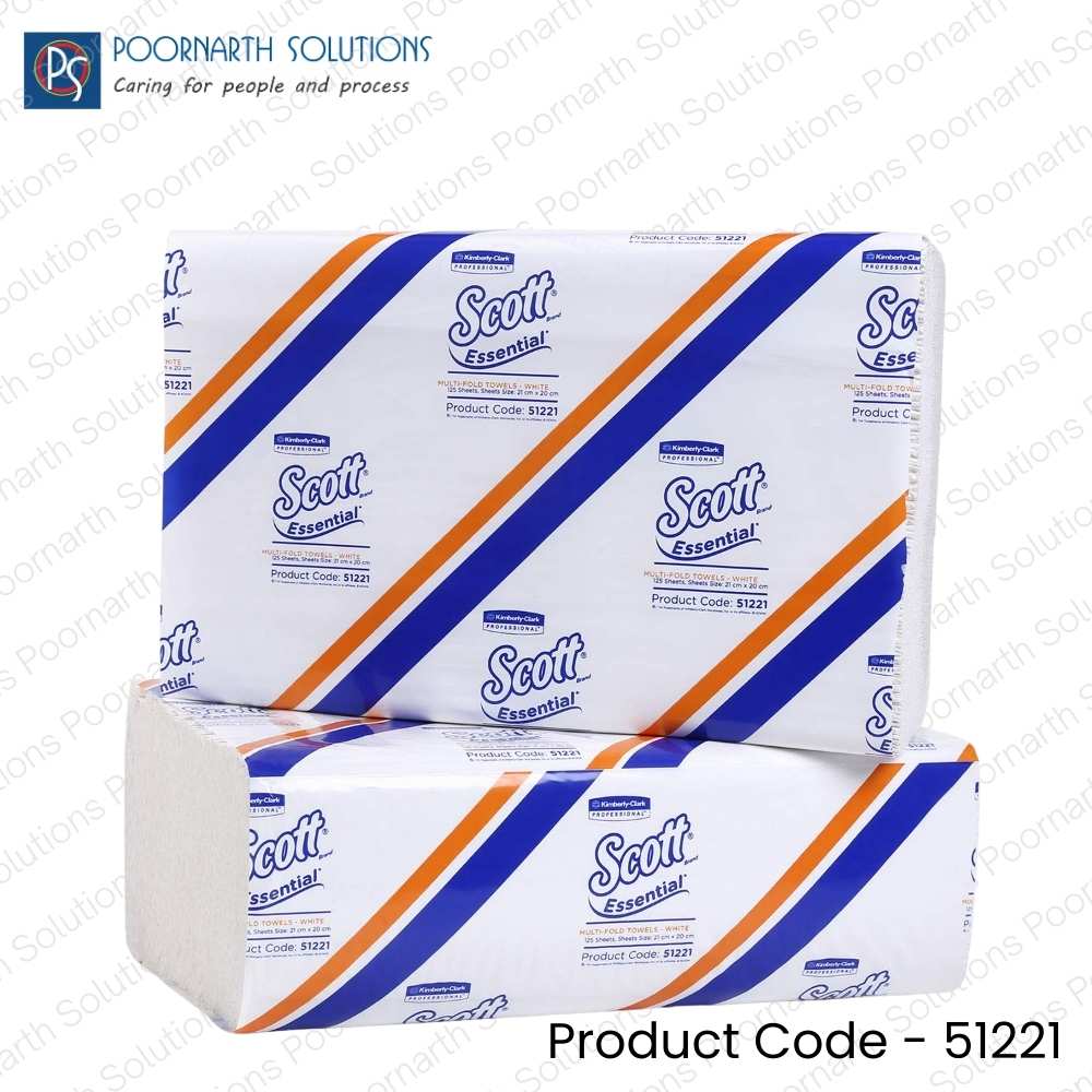 Scott® Multifold Hand Towels (51221) – 2-Ply, 125 Sheets / Pack, 2 Packs × 18 Combos = 4,500 Sheets Total