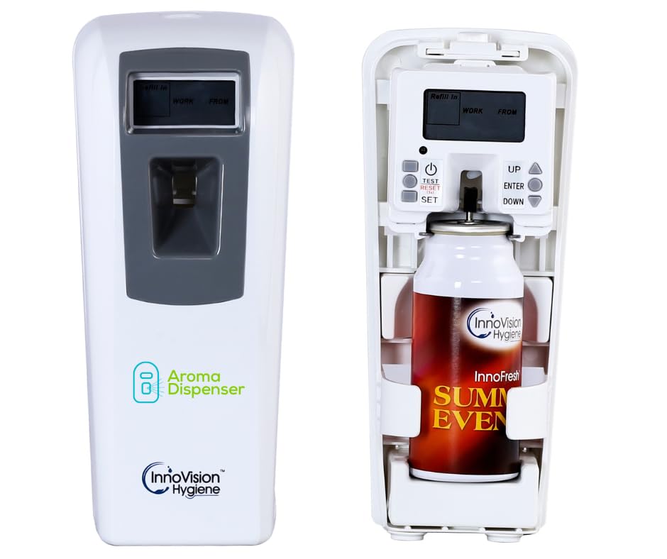 InnoFresh Digital Dispenser – Wall-Mounted Air Freshener, ABS Premium, 100 ml/250 ml Refill (Model: M06)