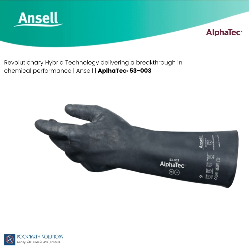 Ansell AlphaTec 53-003 Nitrile/Neoprene Chemical-Resistant Gloves | Hybrid Barrier Multi-Hazard Protection