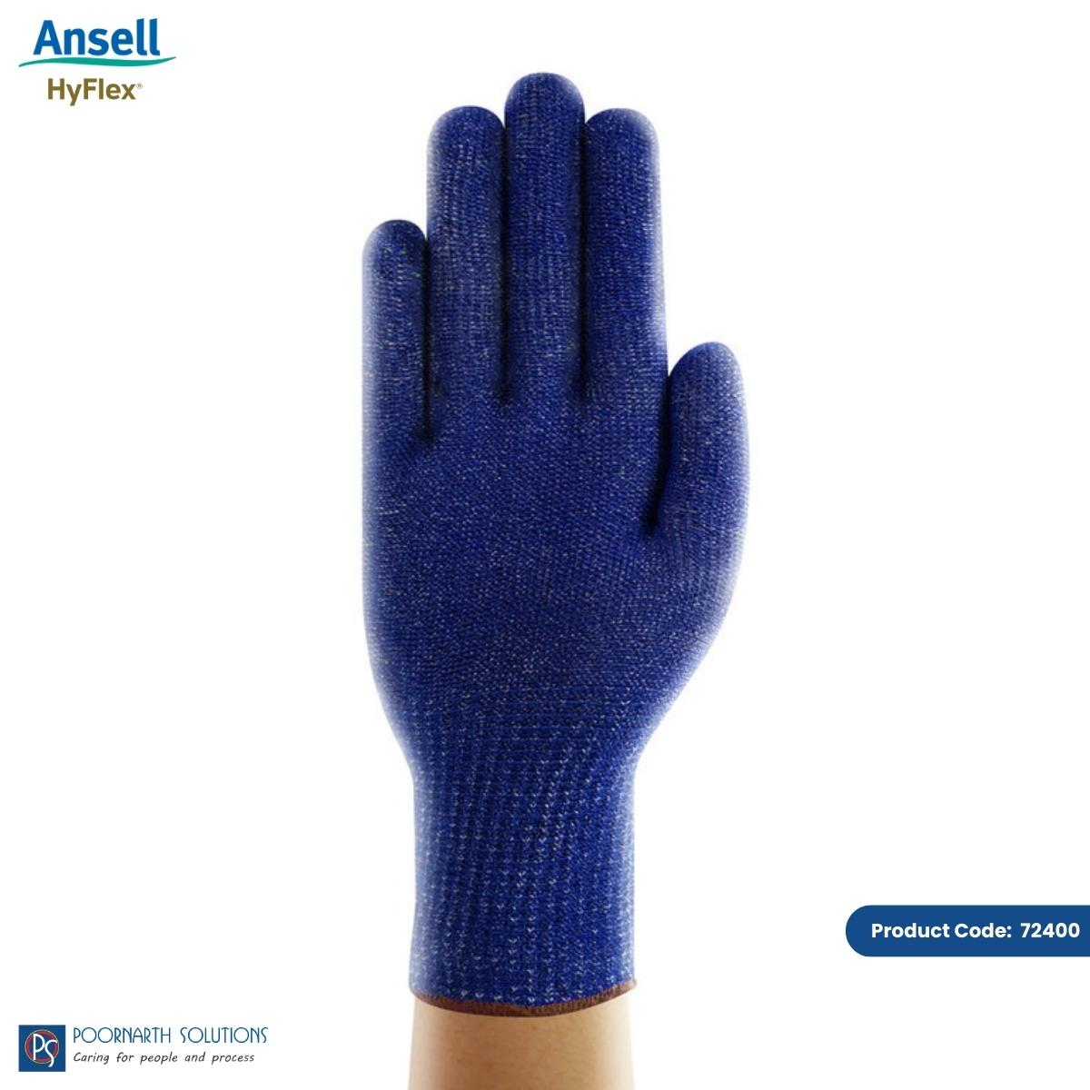 Ansell HyFlex 72-400 | Medium-Duty Cut-Resistant Food Processing Gloves with Secure Fit
