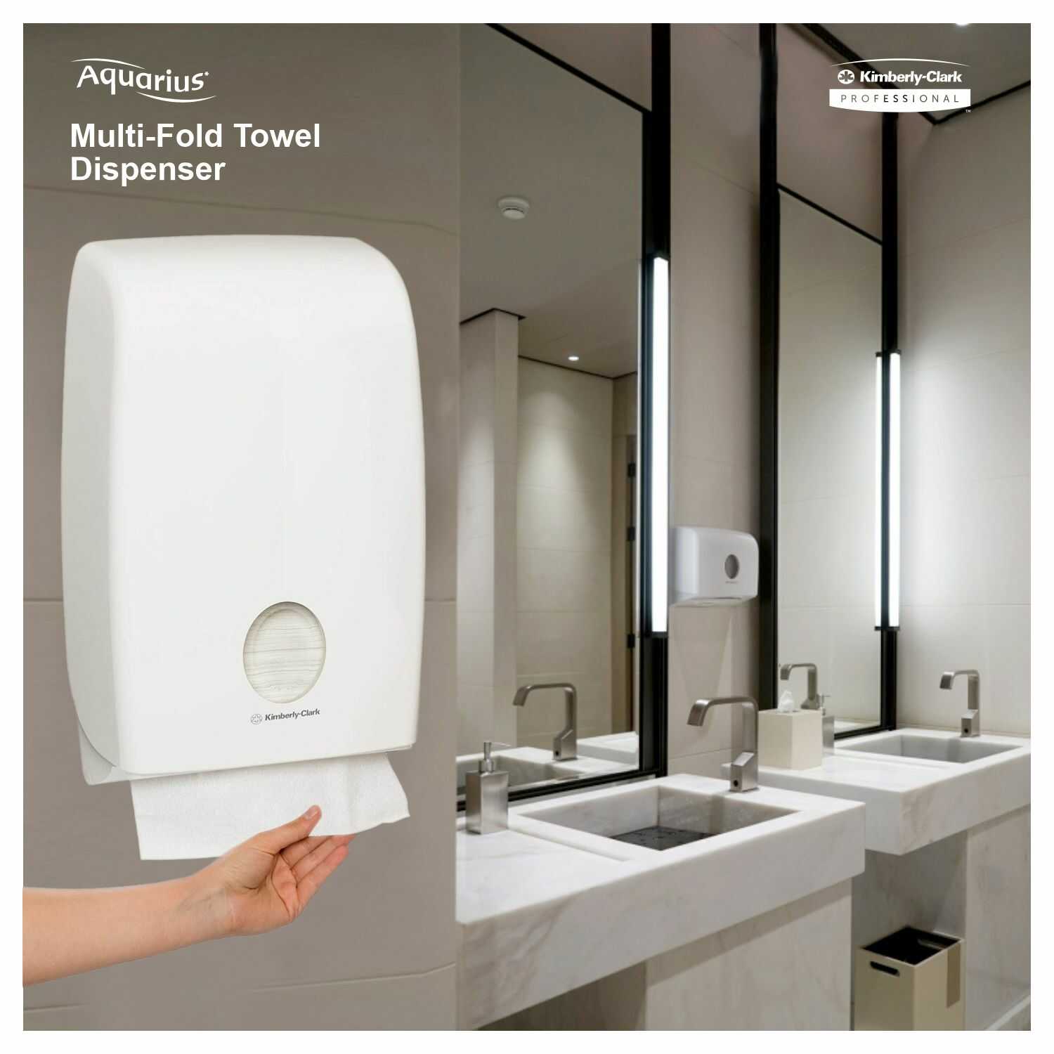 Kimberly Clark Aquarius Multifold (M Fold) Hand Towel Dispenser, 70230 (Pack of )1